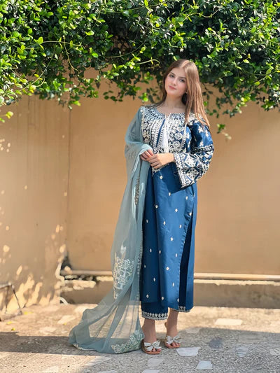 Margrita Embroidered Stitched 3pcs