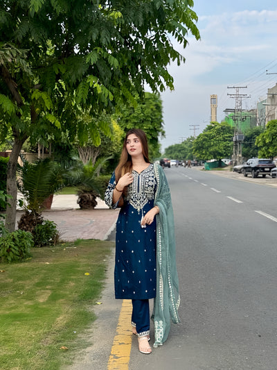 Margrita Embroidered Stitched 3pcs