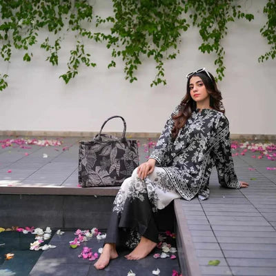 DILRUBA Co Ord Digital Print 2-Piece Stitched Dress.