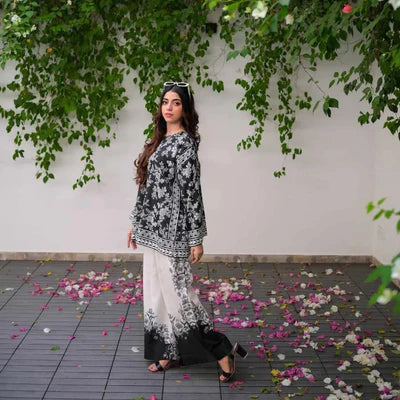 DILRUBA Co Ord Digital Print 2-Piece Stitched Dress.