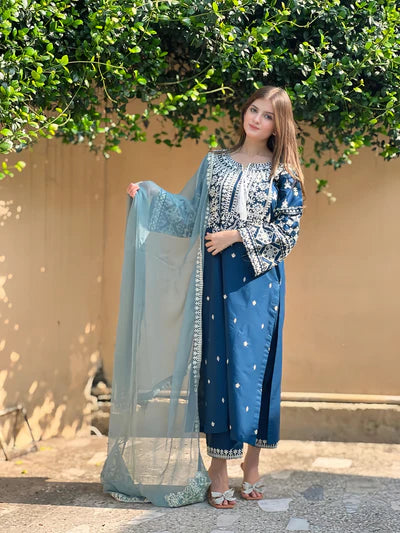 Margrita Embroidered Stitched 3pcs