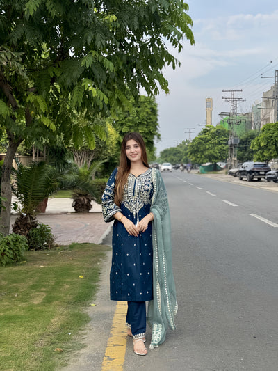 Margrita Embroidered Stitched 3pcs