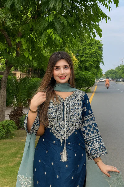 Margrita Embroidered Stitched 3pcs