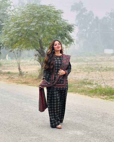 DIGITAL CHUNRI 3PC SUIT WITH FARSI SALWAR 0 Reviews