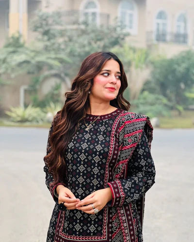 DIGITAL CHUNRI 3PC SUIT WITH FARSI SALWAR 0 Reviews